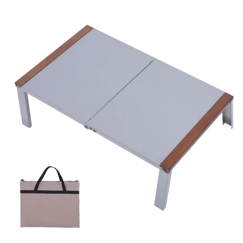Polished Portable Folding Camping Table Lightweight Foldable Desk Adjustable for Outdoor