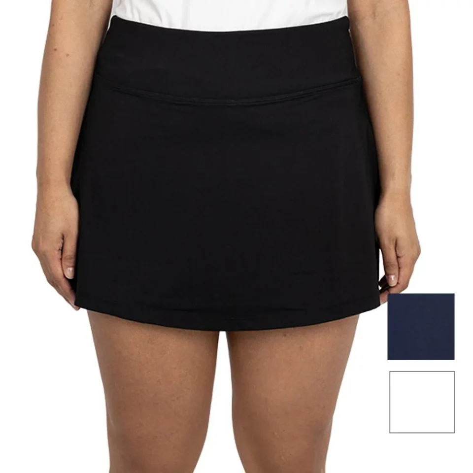 Versatile Fila Womens Essentials Long Flirty Tennis Skort ( SMALL Black )