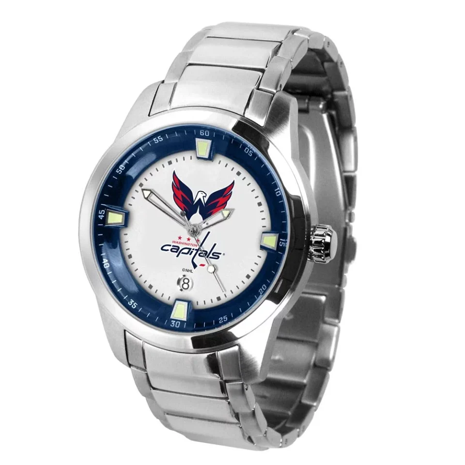 Versatile Game Time Mens Washington Capitals Watch Stainless Steel Titan Watch