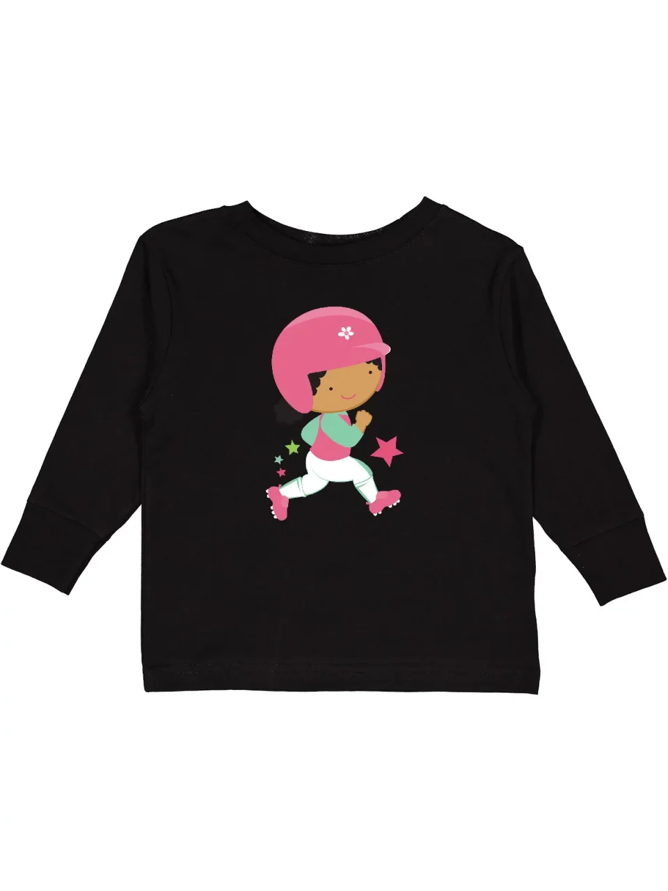 Supreme Upgraded Inktastic Softball Player Little Girl Girls Long Sleeve Toddler T-Shirt