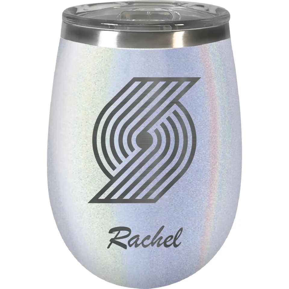 Cast Iron Outdoor Portland Trail Blazers 12oz. Personalized Opal Wine Tumbler