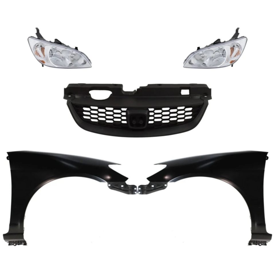 Cast Iron Headlight Driving Head light Headlamp Driver & Passenger Side Coupe Left Right