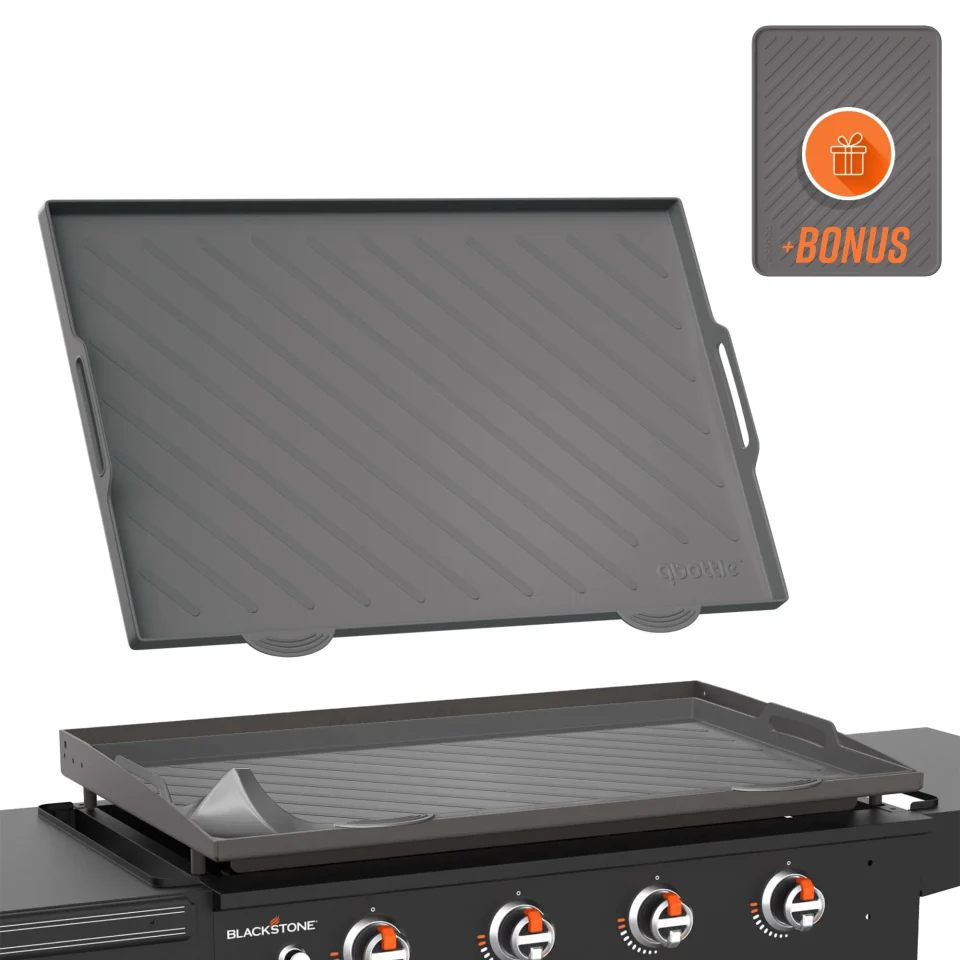 Dining Silicone Griddle Mat for Blackstone Grill ﾨC Heavy Duty & Food Safe ﾨC 36/28 ﾨC Outdoor Large Grill Cover ﾨC Comprehensive Blackstone Cover ﾨC 36ﾡﾱ Inset for Blackstone 36 Inch Griddle ﾨC Gray