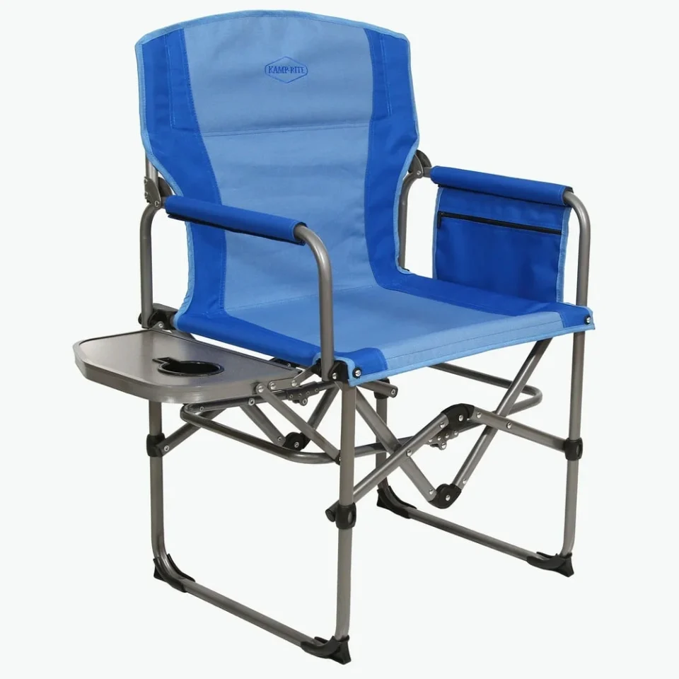 Wooden Frosted leecrd Rite Camping Chair Blue