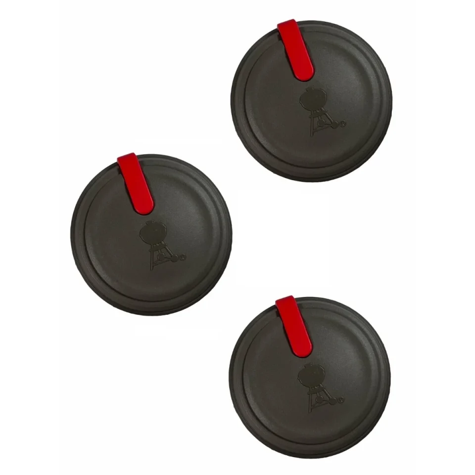 Food-Grade Dining Weber 67029 Set of 3 Main Burner Control Knobs Spirit II 310 Series Grills, Model Years 2017 and Newer