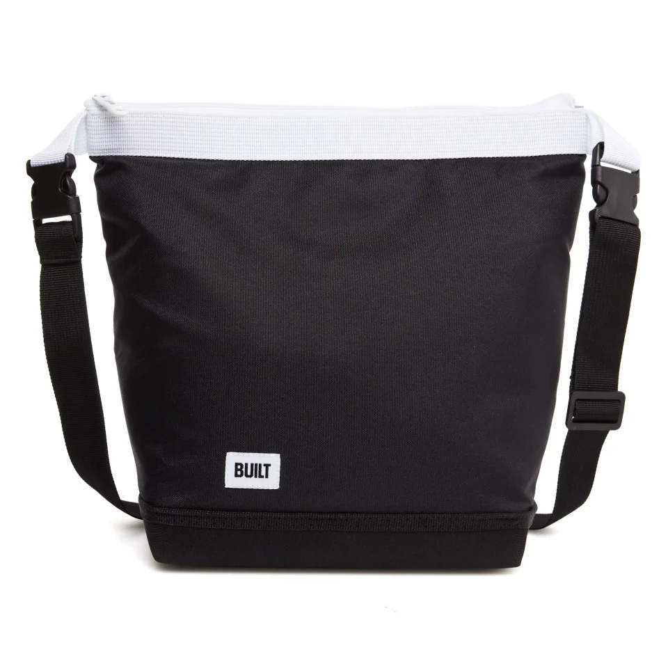 Space-Saving Built Lex Polyester Lunch Tote Bag - Lightweight, Insulated and Reusable in Black