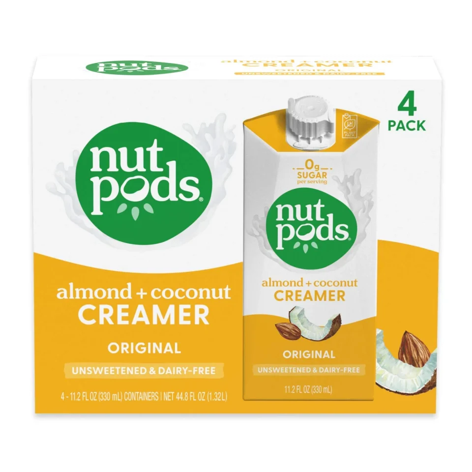 Popular nutpods Dairy-Free Creamer Unsweetened (Original, 4-pack) - Whole30 / Paleo / Keto / Vegan / Sugar Free