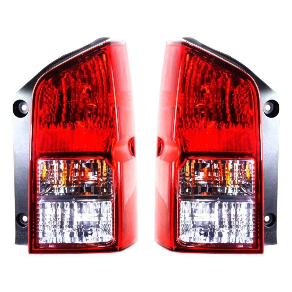 Ultimate Halogen Tail Light Set For 2005-2012 Nissan Pathfinder Clr/Rd w/Bulbs 2Pcs CAPA