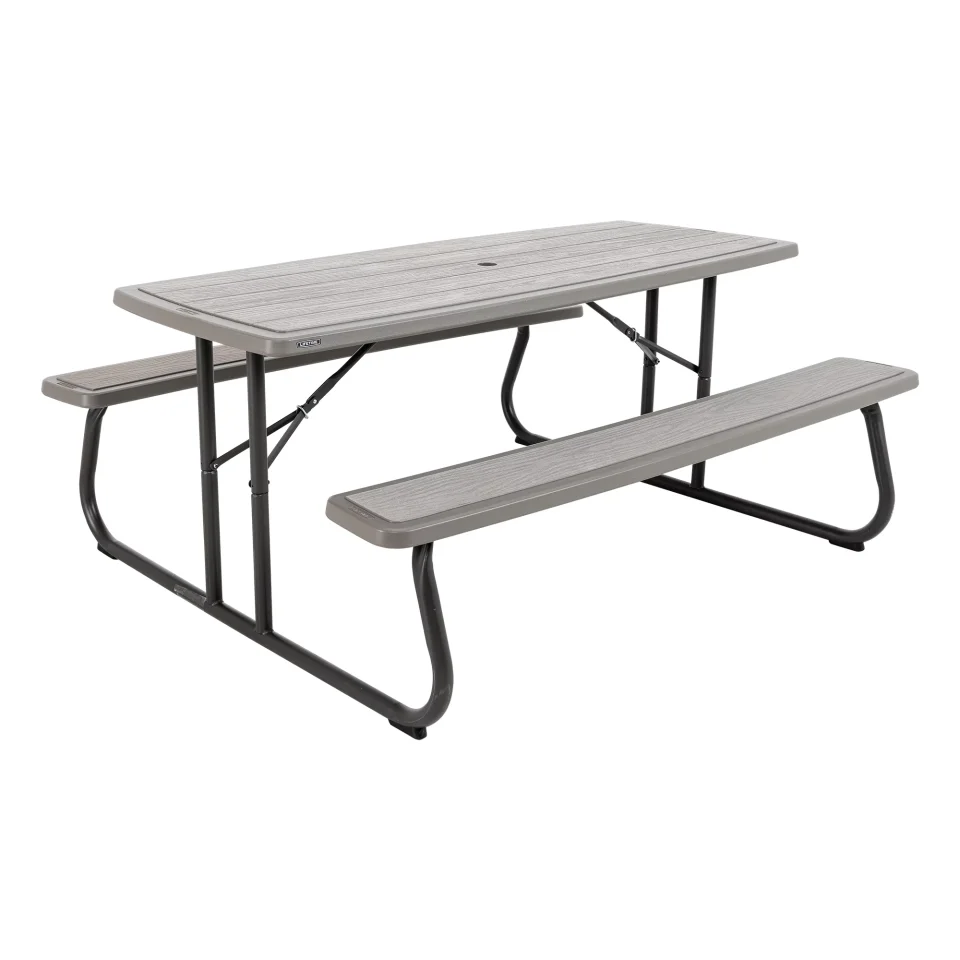 Premium Office Lifetime 6-Foot Folding Plastic Rectangle Picnic Table (60366)