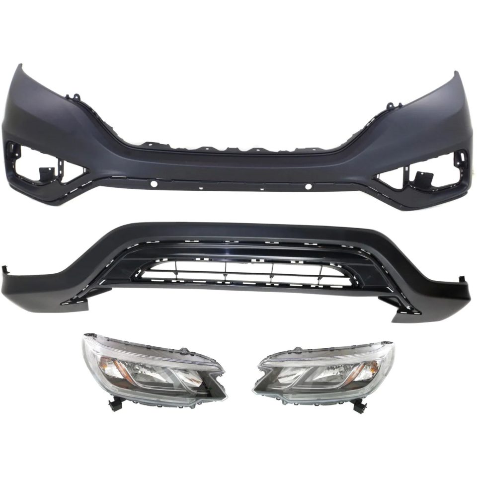 Kitchen Versatile Bumper Cover and Headlight Kit For 2015-2016 Honda CR-V Front