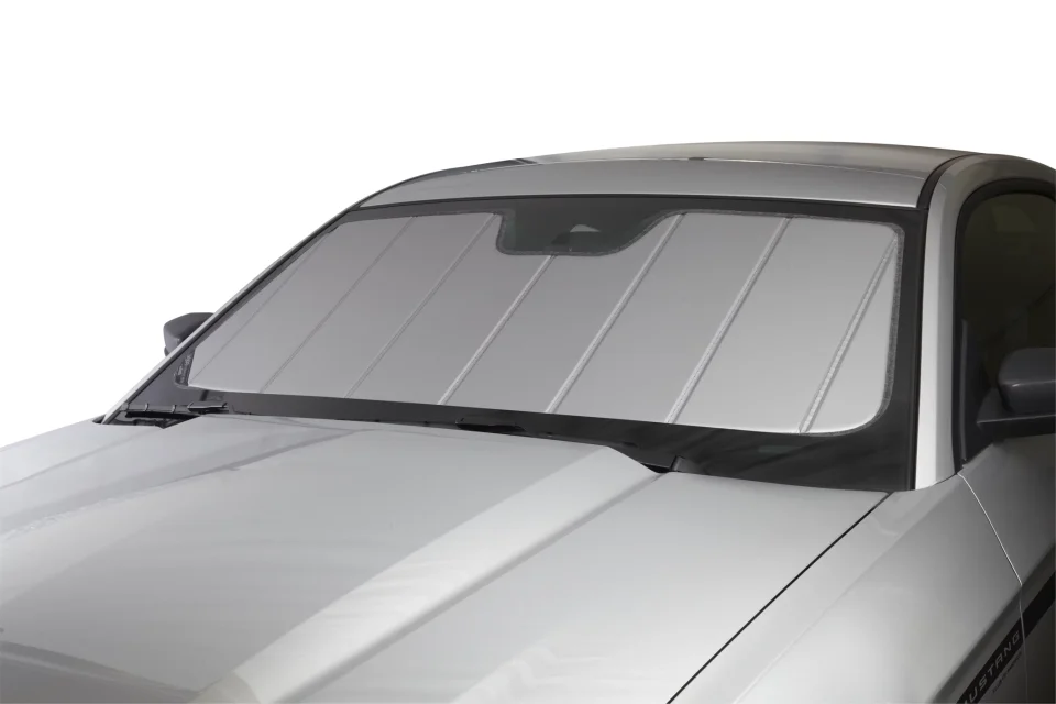 Silicone Wooden Covercraft UVS100 Custom Sunscreen for 1993-1997 Geo Tracker, 1993-1994 Suzuki Sidekick | UV10538SV | Silver
